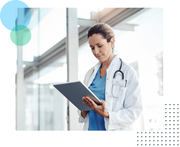 Physician holding a tablet - HealthStream