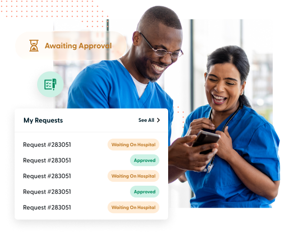 Young group of nurses working together